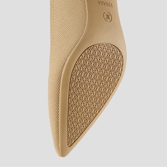 Tracy Pro Vivaia Pointed Toe Block Heels in Nude Peach - Picture 8 of 8